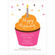 Orange Frosting Birthday Cupcake Invitations Image 5 of 6